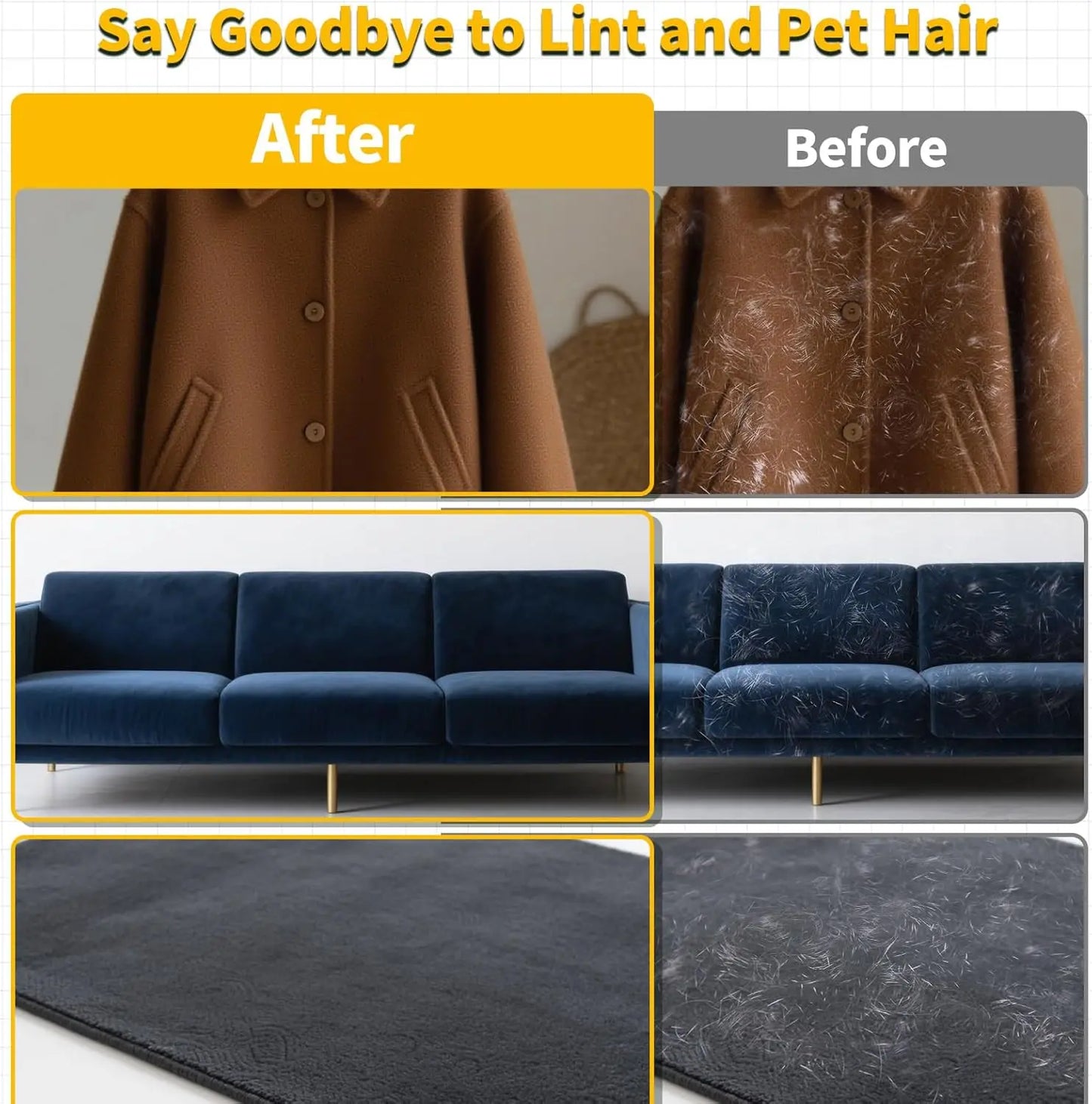 Eco-Friendly Pet Hair Removal Gloves – Reusable Grooming Tool for Cats & Dogs