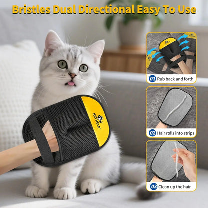 Eco-Friendly Pet Hair Removal Gloves – Reusable Grooming Tool for Cats & Dogs
