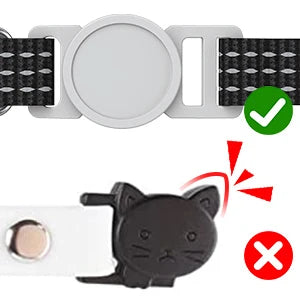 AirTag Cat Collar with Secure Holder, Reflective Safety Strap & Bell